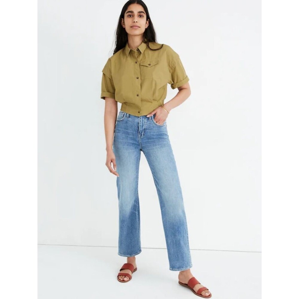 Madewell Military Crop Shirt | Olive Surplus | Large